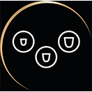 Diferentes botones de ajustes de caf&eacute;