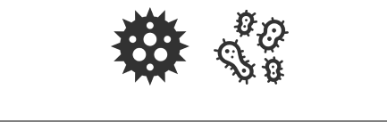 Iconos de bacteria y virus